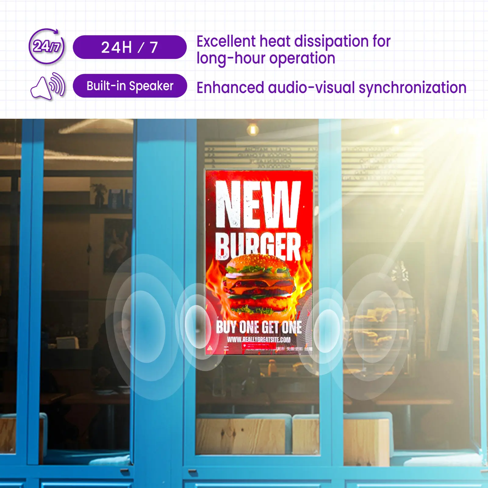 Built-in Speaker, Enhanced audio-visual synchronization